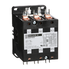 Schneider Electric Definite Purpose Contactor; 90A; 120VAC Coil Voltage; 3-Pole; 3 NO; Open Type; Panel Mount